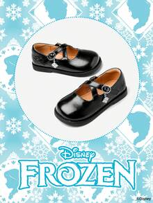 Disney 1双冰雪奇缘授权合作款儿童鞋，适合日常穿着、节日庆典、运动、户外活动，舒适防滑，透气（儿童平底鞋、女童鞋、公主鞋、女王鞋） - 黑色 - 查看 2