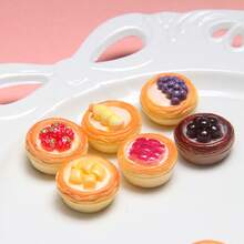 Cute Mini Fruit Tart Resin Model - DIY Handmade Mini Food Decoration Suitable For Dollhouse And Jewelry Making, Suitable For Teenagers As Mini Toys - Multicolor - View 12