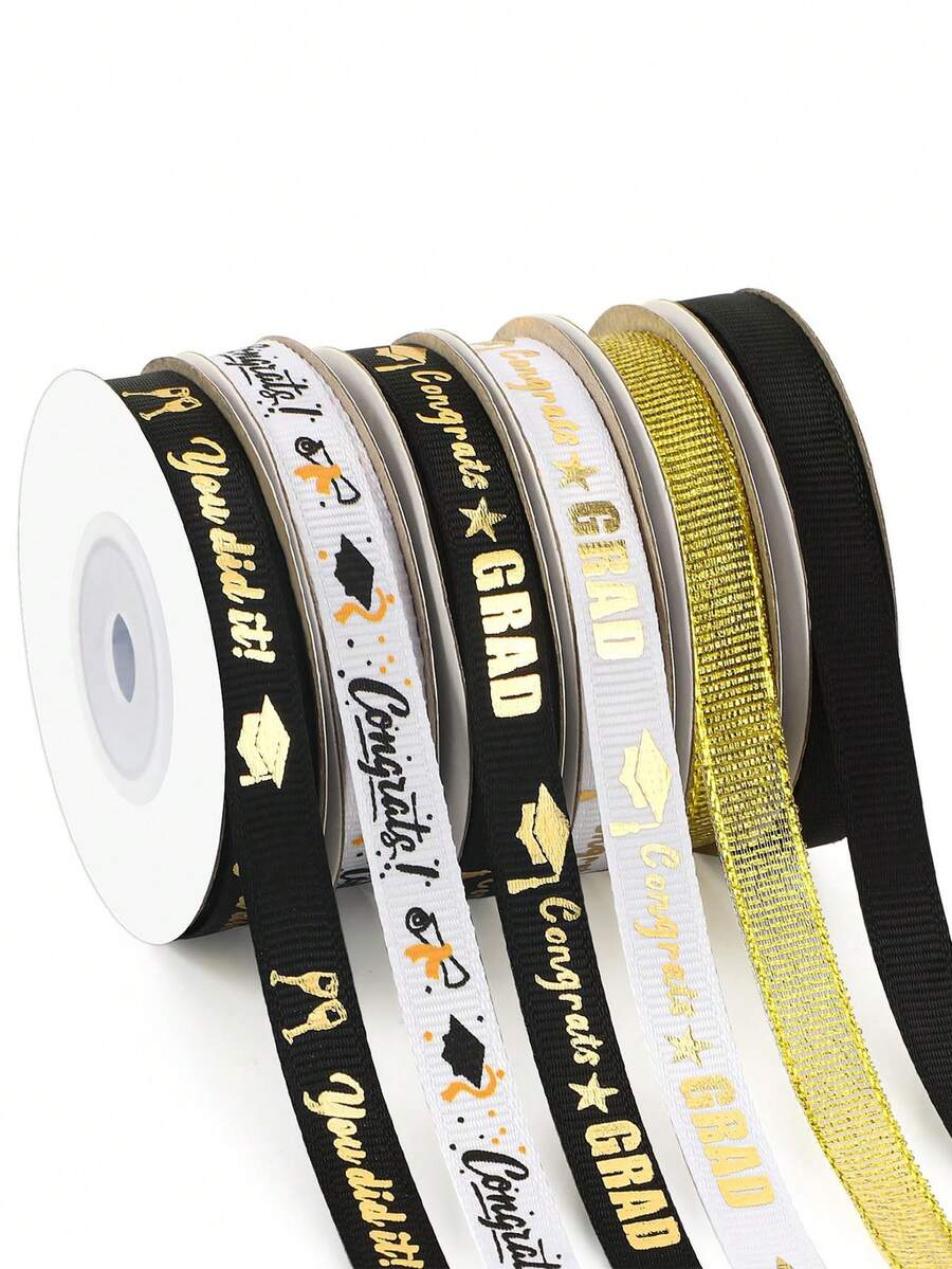 1pc 2026 Graduation Party Decoration Gold Foil Ribbon Bow DIY Cake ...