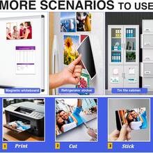 Printable Magnetic Sheets For Inkjet Printers, Matte White 16mil Thickness, Flexible Magnet Photo Paper For Refrigerator DIY Crafts - MATTE - View 4