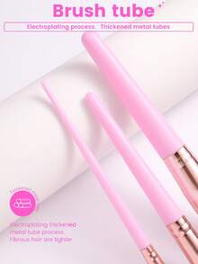 14件套化妆工具套装，包括：12支化妆刷套装+1个化妆海绵+1个多功能拉链防水化妆包 - 彩色 - 查看 4