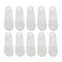 chuanwa(2) 1/5/10 双 Pure Desire 女士夏季薄款性感蕾丝梅花图案船袜 - 彩色 - 查看 19