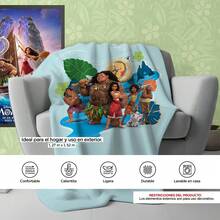 Disney Cobertor Frazada Moana Primavera - Celeste - Ver 7