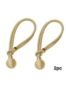 2pcs Adjustable Premium French Style Ball Curtain Tie Backs, Convenient Drapery Tiebacks Decorative Curtain Holders - Multicolor - View 8