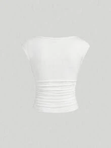 Damen Rundhals Plissee Ärmellos Camisole Tops, inklusive Blümchen und einfarbig, geeignet für Frühling zum Kombinieren im lässig Sommer - Verschiedenfarbig - Übersicht 8