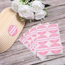 10pcs Pink Fragile Warning Stickers, 16.5x11cm PVC Non-Adhesive Flat Fragile Transport Labels, Handle With Care - 10 Pink Fragile Warning Stickers - View 7