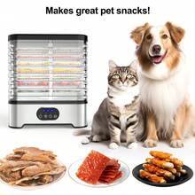 OBOVAY Deshidratador de alimentos eléctrico de 5 niveles con temporizador digital y control de temperatura, adecuado para hacer aperitivos saludables, frutas, verduras, carnes, hierbas y golosinas para mascotas - Multicolor - Ver 4