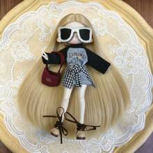 17厘米BJD娃娃服装套装，精致可爱时尚BJD娃娃服装套装，可更换配件，新年/圣诞节/生日礼物（仅含服装，不含娃娃和鞋子） - 彩色 - 查看 4