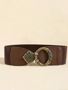 1pc Women's Bohemian Style Waist Belt, Suitable For Pairing With Dresses - Brown - View 3