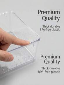 Transparent Drawer Storage Box, Cosmetics, Desktop Organizer, Drawer Divider Storage Box, For Cosmetics, Office Supplies, Kitchen Supplies, Multi-Size Free Combination, Durable, Holiday Gift - Multicolor - View 3