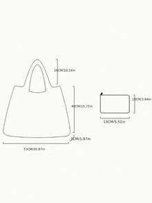 1个女士手提包，熊猫图案，绿色可折叠大容量购物袋，简约设计，百搭风格，适合通勤、旅行、购物，便捷的开合设计，多功能，适用于各种场合，经典耐用，触感舒适，易于清洁，易于搭配 - 綠色 - 查看 8
