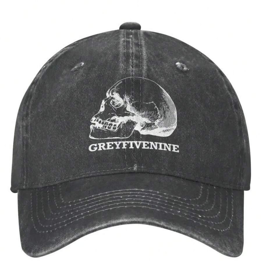 G 59 Records Skull G59 Baseball Caps Outfits For Unisex Fashion Distressed Washed Hats Snapback Hat Adjustable - màu đen - Xem 1