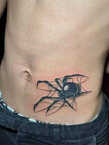 1 hình xăm tạm thời thảo dược, giữ màu 7-14 ngày, kiểu Gothic, hình mạng nhện và lồng chim trừu tượng, hình xăm dán cá nhân chống thấm nước, phù hợp cho mọi người. - đen - Xem 3