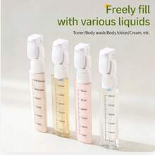 4-In-1 Travel Refillable Bottles, Bathroom Storage Containers, Portable Cosmetics & Shampoo Organizer, Travel Toiletry Containers, 4pcs 30ml Leak-Proof Travel Bottles For Lotion, Shampoo, Conditioner And Perfume, Essential Travel Accessories - Multicolor - View 5