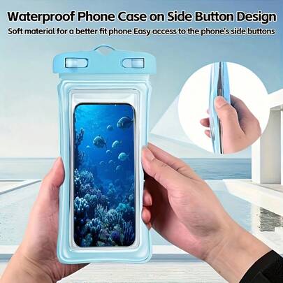 Túi đựng điện thoại chống nước, Túi điện thoại mới, 4 màu sắc cho mùa hè, Vỏ điện thoại có viền đệm khí dày dặn, Phù hợp với nhiều kích cỡ điện thoại, Thích hợp cho bãi biển, du thuyền, du lịch ngày mưa, bơi lội dưới nước, chống nước IP X6