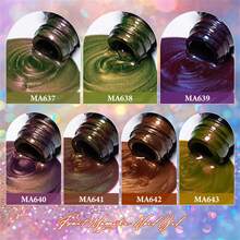 MEET ACROSS 7毫升水果篮猫眼磁性凝胶指甲油,可卸UV/LED光疗甲油,夏季猫眼指甲油,美甲用品,闪亮玻璃珠,绿紫色猫眼美甲沙龙DIY - 彩色 - 查看 8