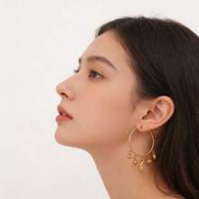 6pcs Stainless Steel PVD Gold Plated Round Earring Hooks, DIY Pendant Jewelry Making Supplies - Earrings - View 8