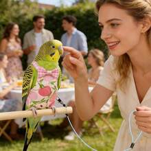 1pc Flight Leash + 1pc Bird Outfit, Ultra-Light Bird Leash Set, Fashionable Cute Cartoon Bird Diaper Pants Clothes, No Foot Damage, Dedicated Bird Walking Flight Leash, Diaper Flight Suit, Suitable For Bird Outdoor Dressing And Flight Use - View 5