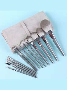 Bộ cọ trang điểm 14 món, mềm mại và bông xốp, bao gồm cọ đánh kem nền, phấn mắt, phấn má hồng, phù hợp cho người mới bắt đầu và chuyên nghiệp. Bộ sản phẩm bao gồm cọ trang điểm, bộ dụng cụ trang điểm, đầy đủ dụng cụ trang điểm, bộ cọ trang điểm, hộp quà tặng trang điểm. - Bạc - Xem 5