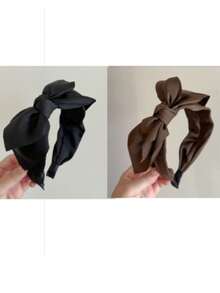 3条装女士时尚缎面蝴蝶结发带，适合日常佩戴、居家、洗脸、上学、海滩、办公室、派对、节日、生日、返校、新年、母亲节礼物等场合。发带/发箍/发箍/头饰 - 彩色 - 查看 7