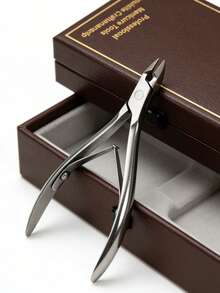 1pc Cuticle Nipper Scissors, Callus Remover, Nail Care Grooming Tool - Silver - View 2