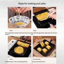 Chảo Tamagoyaki gang Nhật Bản - Đã được xử lý trước bằng nitơ lỏng, chống gỉ, sẵn sàng sử dụng, tay cầm bằng gỗ có thể tháo rời, dùng được trong lò nướng, thích hợp để chiên trứng, bít tết và cắm trại, chống dính không cần lớp phủ hóa học. - Nhiều màu - Xem 9