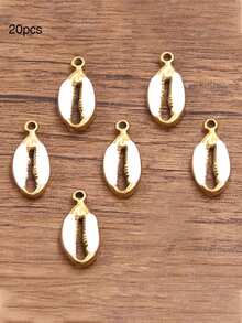 10个/20个/50个/100个随机混合3D珐琅贝壳吊坠配件，DIY项链手链耳环手工小饰品配件 - 鉗子 - 查看 38