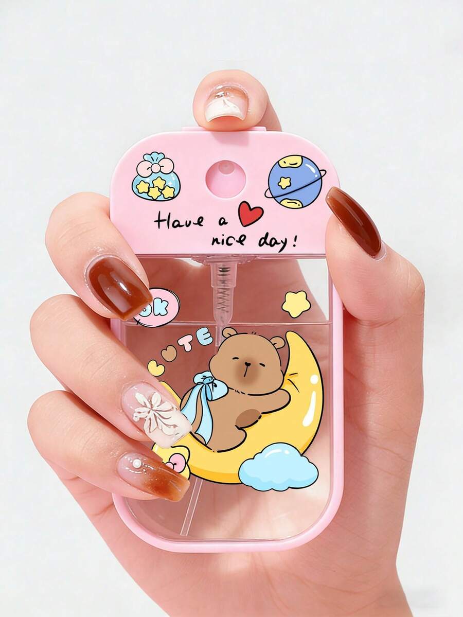 Chai xịt PET trong suốt họa tiết chuột lang nước dễ thương mới, bình xịt nước hoa, bình đựng dung dịch tẩy trang, bình xịt phun sương mặt, thích hợp đựng nước tẩy sơn móng tay, nước hoa hồng và nước tẩy trang, có thể tái sử dụng, vật dụng cần thiết khi đi du lịch, phụ kiện du lịch hoàn hảo, quà tặng ngày lễ, quà tặng Ngày của Mẹ, quà tặng giáo viên, quà tặng bạn bè, quà tặng Ngày Valentine, chai xịt du lịch - Nhiều màu - Xem 1