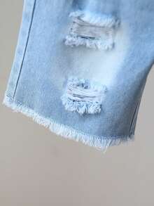 Jungen Denim Shorts, neuer modischer Sommerstil - Blau - View 5