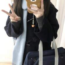 1 Piece Bear Ccd Lanyard Handmade Homemade Girl Heart Ins Wind Mobile Phone Chain Goo Pendant Gift For Friends - 棕色 - 查看 3