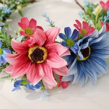 Vương miện hoa hướng dương phong cách Bohemian, băng đô du lịch, phụ kiện tóc cô dâu cho đám cưới - Nhiều màu - Xem 4