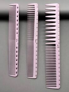 1件/3件/4件/5件/6件髮梳套組 理髮梳 造型師梳子 家用 耐熱耐用材質 附尺規量測款式 適合男女 造型化妝 婚禮化妝 含女用長髮梳 短髮梳 男用油頭梳 平頂梳 尖尾梳 造型梳 理髮店 專業沙龍 家用化妝 旅行必備 - 淡紫色 - 查看 17