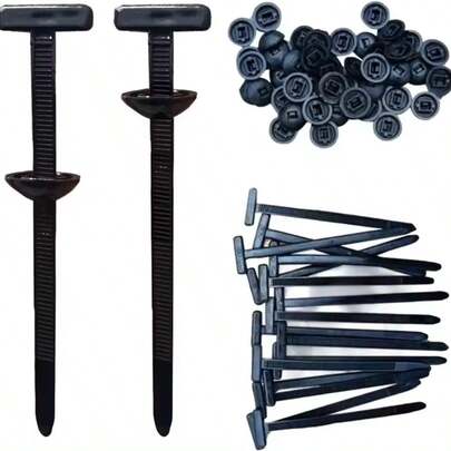 50/100 chiếc Dây buộc cáp đa năng bằng nylon có khóa ghim và nút bấm, dây buộc cáp tự khóa, dây buộc cố định dây điện.