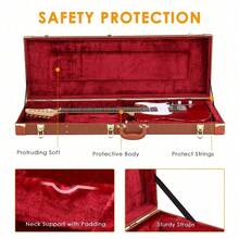 Hard-Shell Protective Electric Guitar Case For TL ST 170 Style Guitars, Durable Hard Case With Lock & Keys, Padded Interior For  Storage And Travel, Ideal For Home, Studio And Stage Use - 棕色 - 查看 5