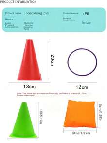 19件/21件/31件户外投掷球多人游戏，集体套圈游戏，团队建设训练器材，儿童节派对游戏道具，嘉年华套圈多人游戏，家庭儿童游戏 - 彩色 - 查看 4