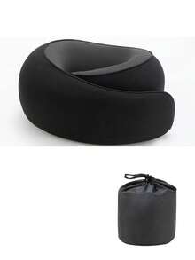 1 Memory Foam U-Shaped Pillow, Neck Pillow, Travel Pillow, Solid Color, Breathable Mesh Fabric, Built-In Storage Bag, Ergonomic Design, 360 ° Surround Support, Detachable Cleaning, Essential For Business Travel Such As Flying, Camping Nap Tool - Multicolor - View 20