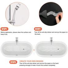 [12 MIẾNG DÁN CHỐNG TRƯỢT] 12 miếng dán chống trượt trong suốt cho sàn bồn tắm, băng dính chống trượt an toàn, dễ dán và dễ tháo, ngăn ngừa trượt ngã, trang trí phòng tắm, phụ kiện phòng tắm - trong suốt - Xem 6