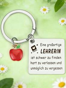 【教师节礼物】教师钥匙扣，教师节礼物，告别礼物，感恩节礼物，送给优秀教师的温馨礼物，圣诞礼物，毕业标语，休闲，派对，可爱，街头，优雅，锌合金，教师节 - 銀色 - 查看 4