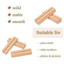 10/20Pcs Wooden Card Holder Wooden Photo Card Stand Display Shelf For Wedding Reception Home Party Decoration - 6.5*3*1.5cm - View 3