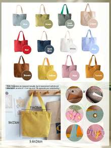 Personalized Name Handbag, Name Tote Bag, Party Gift, Birthday Gift, Mother's Gift, Outdoor Picnic Bag - Multicolor - View 9