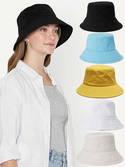 1顶百搭水洗渔夫帽，男女通用多功能防晒帽，适合户外运动和旅行