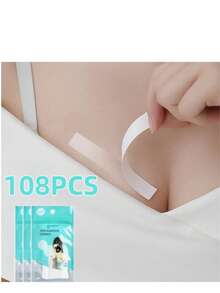 360片双面时尚胶带，女士透明双面胶带，无痕隐形丰胸胶带，强力服装胶水，服装防掉落配件，固定贴纸，防止走光，保护皮肤/身体护理工具/节日必备/露营/旅行必备/婚礼/圣诞礼物/万圣节礼物 - 多色 - 查看 12