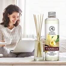 Vanilla Diffuser Refill w/Natural Essential Vanilla Oil 6.8 Fl Oz - Intensive - Fresh and Long Lasting Fragrance - Reed Diffuser Oil Refill Vanilla - for Aromatherapy - SPA - Home - Office - Fitness - Paquete de 1 unidad de 6.8 onzas líquidas - Ver 5