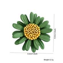 向日葵装饰胸针 - 黃色 - 查看 8