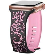 1 chiếc dây đeo đồng hồ silicon khắc hình sinh vật biển dành cho nữ, tương thích với Apple Watch 38/41/40/44/42/45/49mm (S10 42mm/46mm), dây đeo thể thao mềm mại thay thế cho I Watch Ultra 2/S10/SE/9/8/7/6/5/4/3/2/1, phụ kiện thời trang độc đáo chủ đề đại dương. - Nâu ánh sao - Xem 11