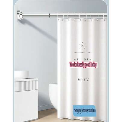 Thanh treo rèm bằng thép không gỉ có thể kéo dài, bao gồm 2 giá đỡ, thanh treo rèm voan, thanh treo rèm bằng thép không gỉ bền chắc có thể điều chỉnh độ dài - Thanh treo rèm chịu lực cao dùng cho phòng tắm, quần áo, cửa ra vào - Có thể chịu được tải trọng nặng