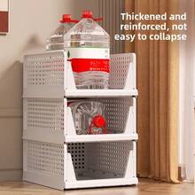 5 hộp đựng đồ gấp gọn, hộp nhựa xếp chồng được, thích hợp cho tủ quần áo, tủ bếp, phòng tắm, văn phòng, màu trắng - 5L - Nhiều màu - Xem 2