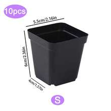 10/20/50个装方形植物播种种植杯塑料深盆苗圃树盆花卉植物容器盆栽花园种植 - 多色 - 查看 14