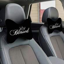 1 chiếc gối tựa đầu hình trái tim in hình lời chúc phúc cho ô tô, gối kê cổ ghế ô tô có ruột nhồi, đệm cổ mềm mại dùng được cả bốn mùa, có thể tháo rời và giặt được, phù hợp với mọi loại xe (Sedan, xe tải, xe van, SUV) - Lời chúc hình trái tim - Xem 5