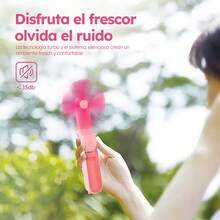 Nuevo Portable Pequeño Ventilador Portable Creativo Mini Tres Velocidad Ajustable Color Sólido Carga Pequeño Ventilador - Portátil - Blanco - Ver 5